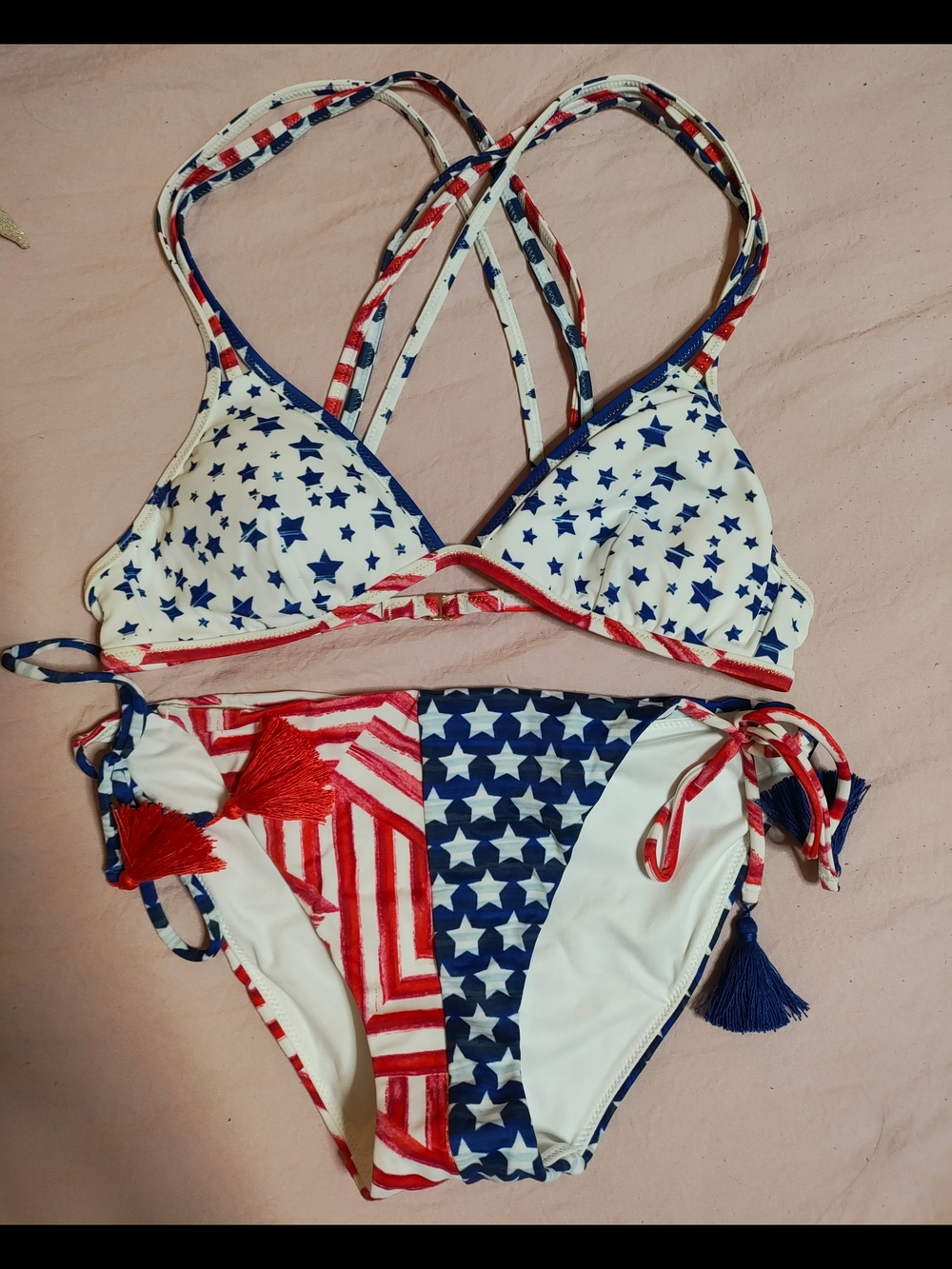 Star-Spangled Two-Piece Bikini - Red White & Blue Victoria's Secret Small